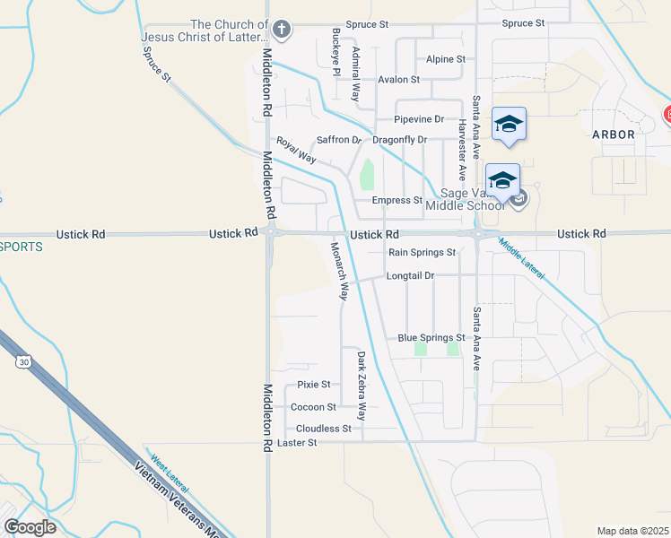 map of restaurants, bars, coffee shops, grocery stores, and more near 17917 Monarch Way in Nampa