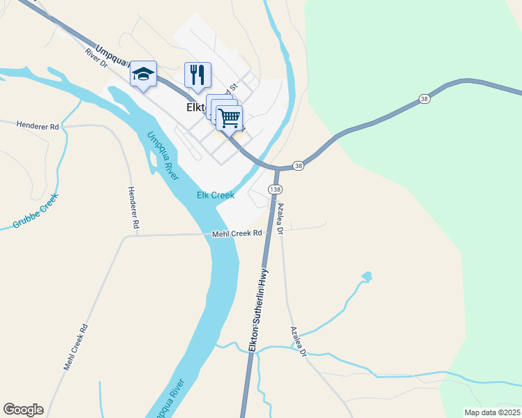 map of restaurants, bars, coffee shops, grocery stores, and more near 164 Speer Lane in Elkton