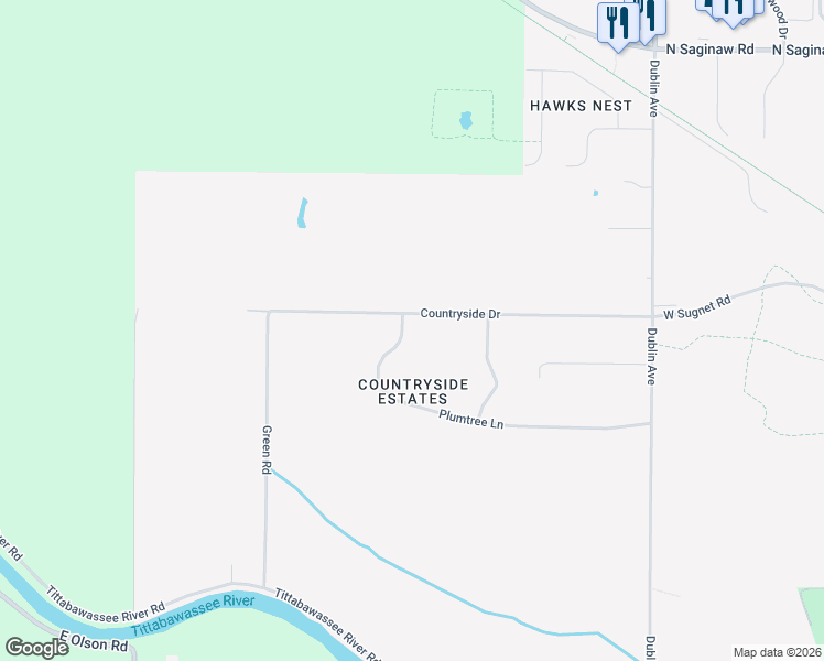 map of restaurants, bars, coffee shops, grocery stores, and more near 3910 Plumtree Lane in Midland