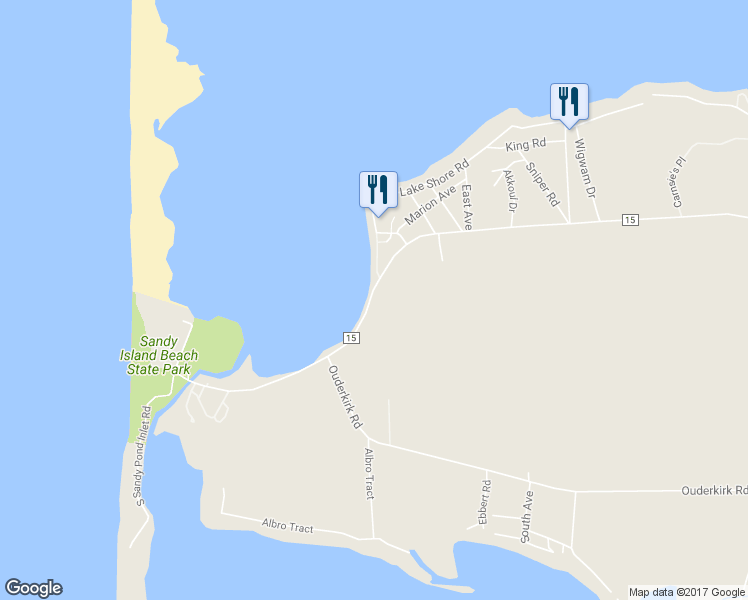 map of restaurants, bars, coffee shops, grocery stores, and more near 3261 County Route 15 in Pulaski