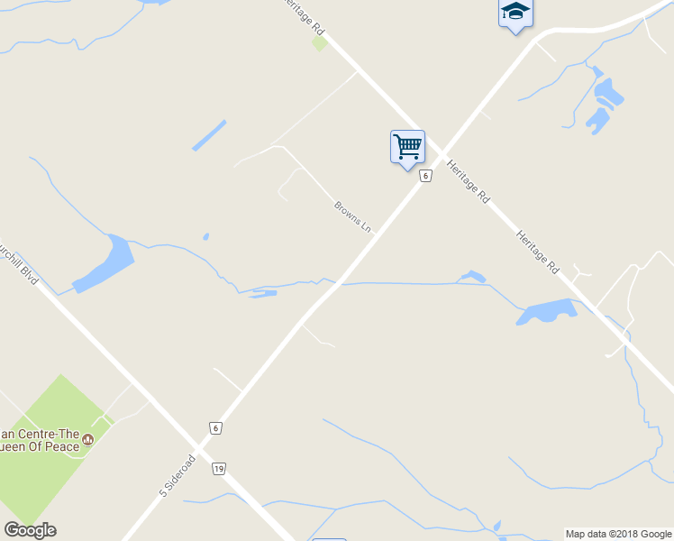map of restaurants, bars, coffee shops, grocery stores, and more near 2702 Embleton Road in Brampton