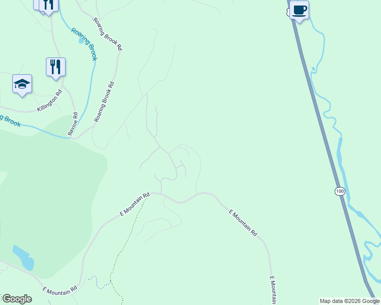 map of restaurants, bars, coffee shops, grocery stores, and more near 184 High Ridge Road in Killington