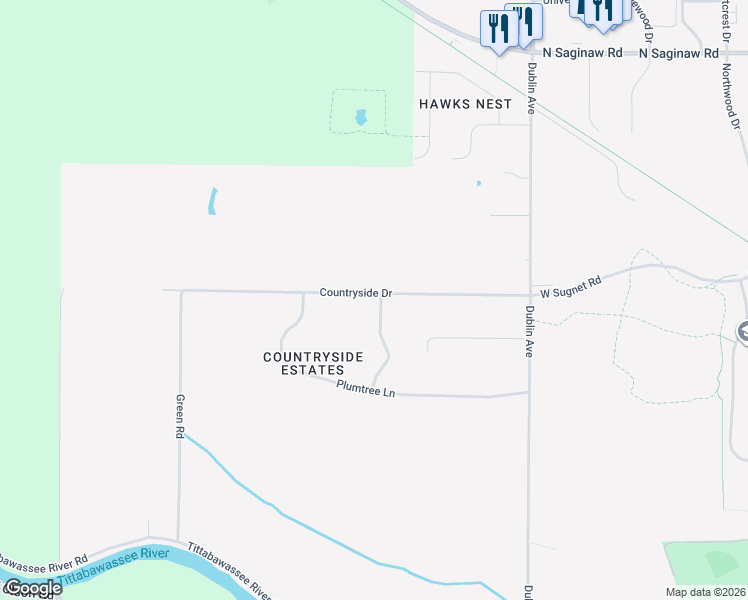 map of restaurants, bars, coffee shops, grocery stores, and more near 3917 Aspen Way in Midland