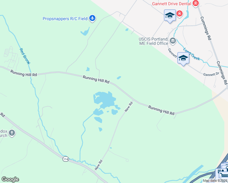 map of restaurants, bars, coffee shops, grocery stores, and more near 89 Running Hill Road in Scarborough