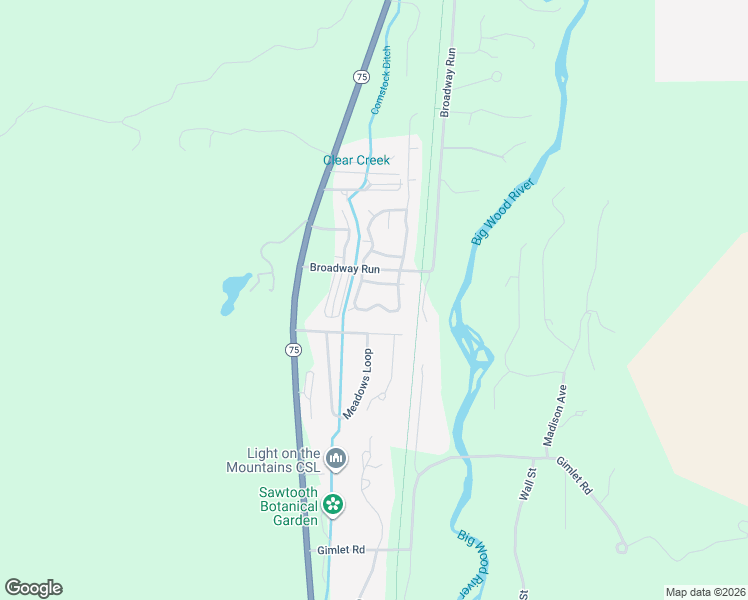 map of restaurants, bars, coffee shops, grocery stores, and more near 47 Peregrine Drive in Hailey