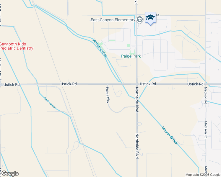 map of restaurants, bars, coffee shops, grocery stores, and more near 17982 Polara Way in Nampa