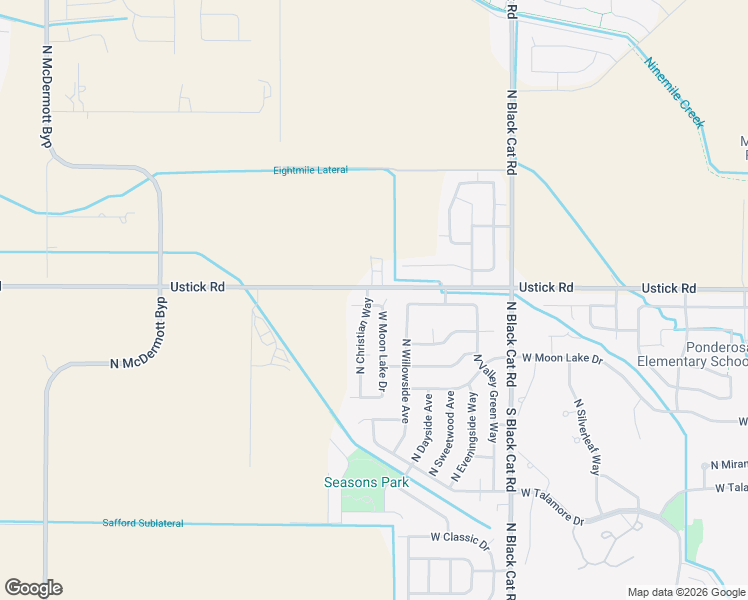 map of restaurants, bars, coffee shops, grocery stores, and more near 5274 West McMurtrey Street in Meridian