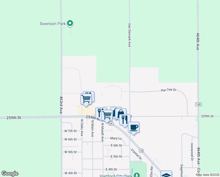map of restaurants, bars, coffee shops, grocery stores, and more near 1007 North Vandemark Avenue in Hartford