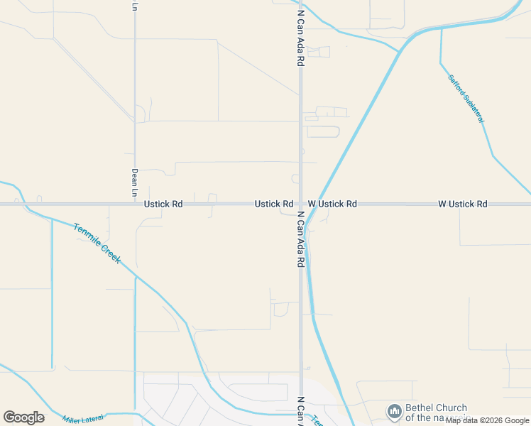 map of restaurants, bars, coffee shops, grocery stores, and more near 6129 Ustick Road in Nampa