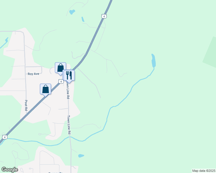 map of restaurants, bars, coffee shops, grocery stores, and more near 125 Valley View in Mendon
