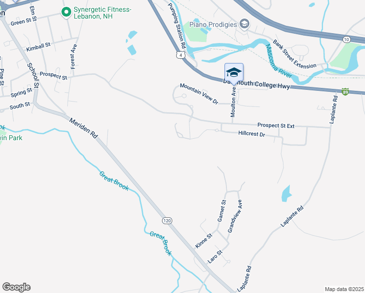 map of restaurants, bars, coffee shops, grocery stores, and more near 22 Hemlock Ridge in Lebanon