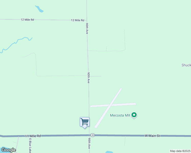 map of restaurants, bars, coffee shops, grocery stores, and more near Gregory in Mecosta County