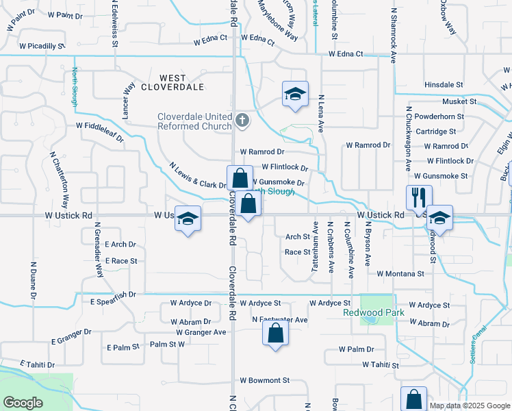 map of restaurants, bars, coffee shops, grocery stores, and more near 12061 West Gunsmoke Drive in Boise