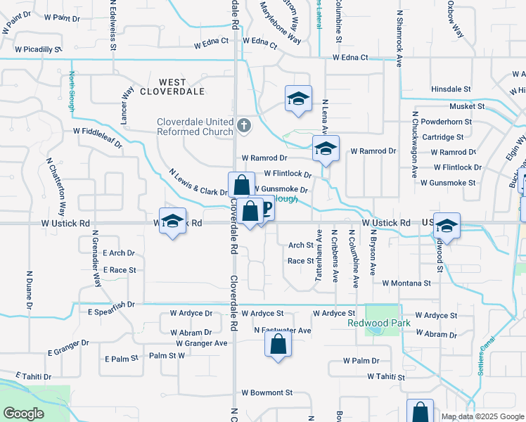 map of restaurants, bars, coffee shops, grocery stores, and more near 12061 West Gunsmoke Drive in Boise