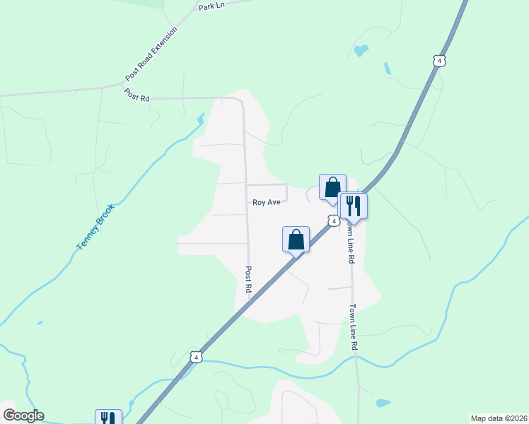map of restaurants, bars, coffee shops, grocery stores, and more near 66 Roy Avenue in Rutland
