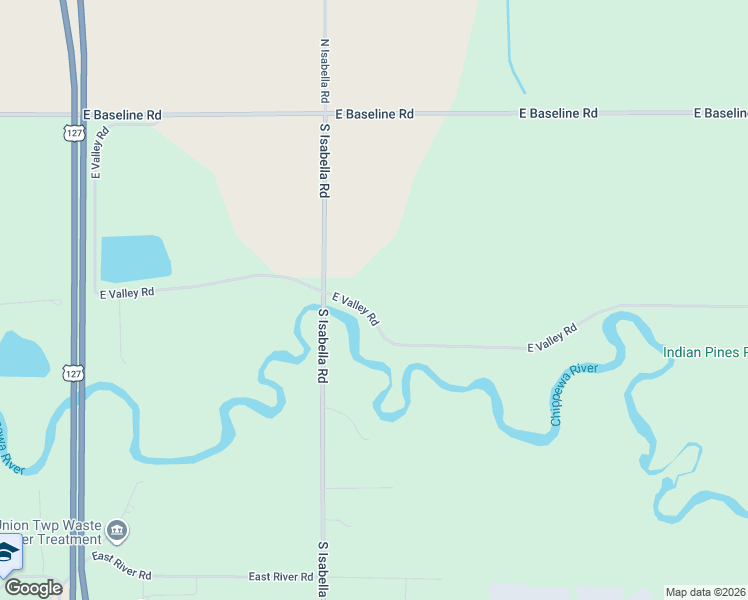 map of restaurants, bars, coffee shops, grocery stores, and more near 5115 East Valley Road in Mount Pleasant
