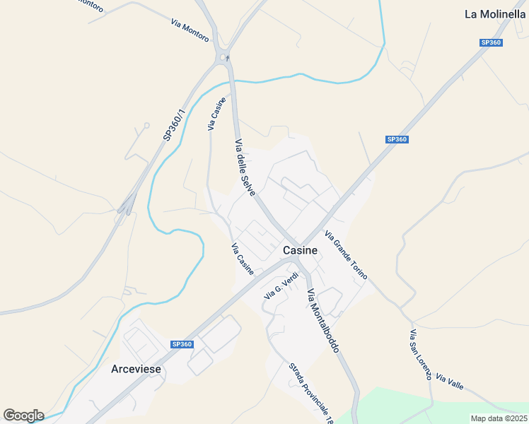 map of restaurants, bars, coffee shops, grocery stores, and more near 21 Via delle Selve in Casine