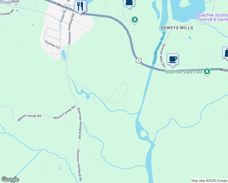 map of restaurants, bars, coffee shops, grocery stores, and more near 735 Meadowland Farms Road in Hartford