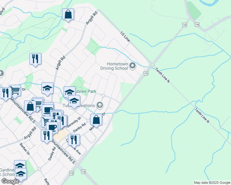 map of restaurants, bars, coffee shops, grocery stores, and more near in Georgetown