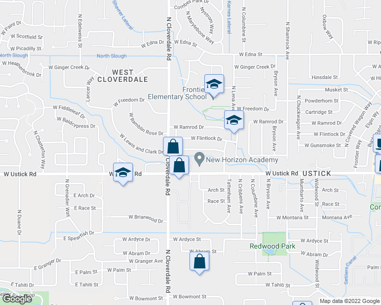 map of restaurants, bars, coffee shops, grocery stores, and more near 12061 West Gunsmoke Drive in Boise