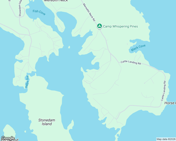 map of restaurants, bars, coffee shops, grocery stores, and more near 23 Tommy's Cove Road in Meredith