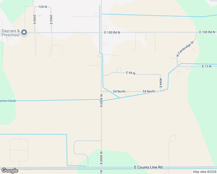 map of restaurants, bars, coffee shops, grocery stores, and more near 4005 East 54 North in Rigby
