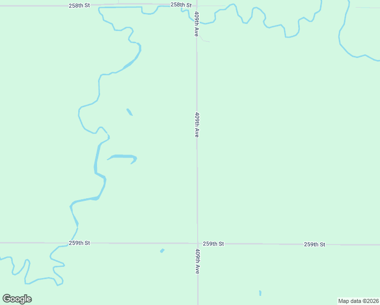 map of restaurants, bars, coffee shops, grocery stores, and more near 25809-25899 409th Avenue in Mitchell