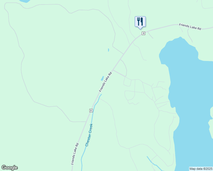 map of restaurants, bars, coffee shops, grocery stores, and more near 878 Friends Lake Road in Chestertown