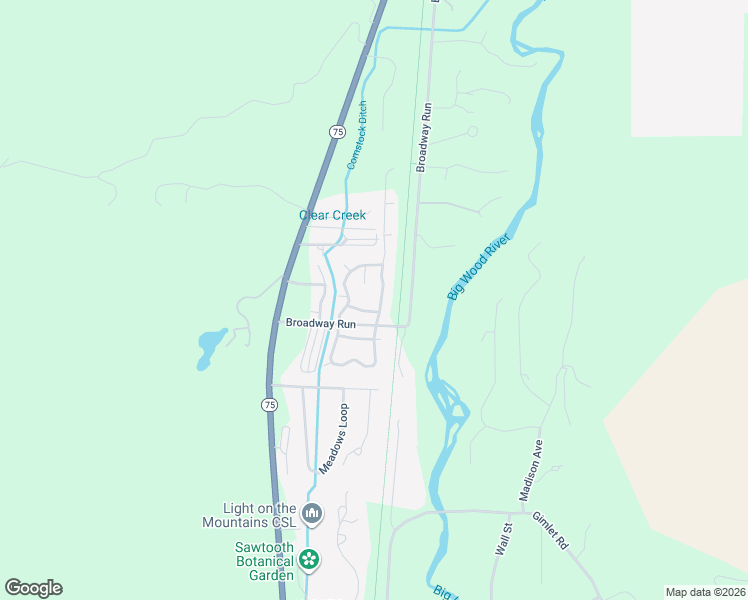 map of restaurants, bars, coffee shops, grocery stores, and more near 112 East Meadows Drive in Hailey