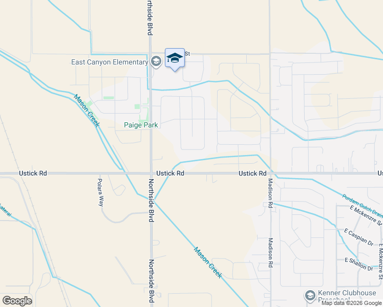 map of restaurants, bars, coffee shops, grocery stores, and more near 8833 East Phlox Loop Way in Nampa
