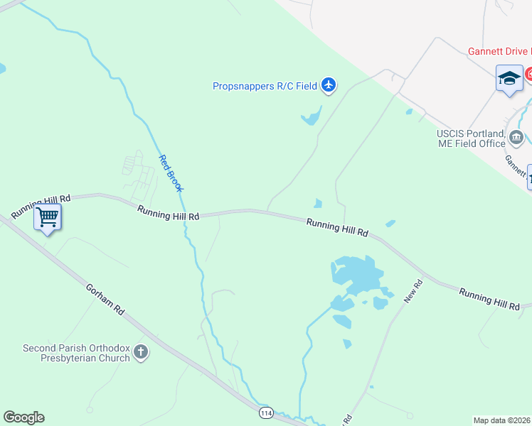 map of restaurants, bars, coffee shops, grocery stores, and more near 89 Running Hill Rd in Scarborough