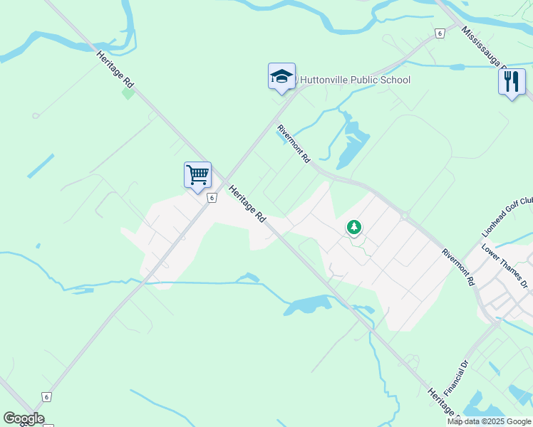 map of restaurants, bars, coffee shops, grocery stores, and more near 8917 Heritage Road in Brampton