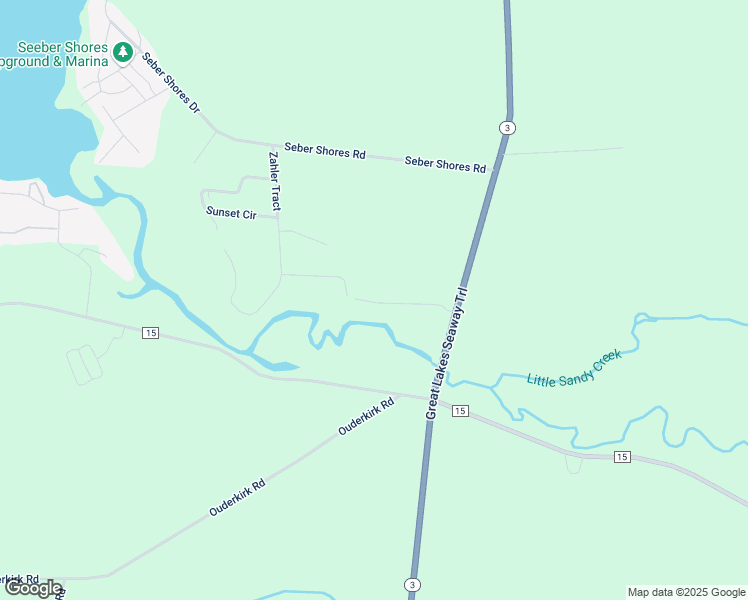 map of restaurants, bars, coffee shops, grocery stores, and more near 39 Koster Drive in Sandy Creek