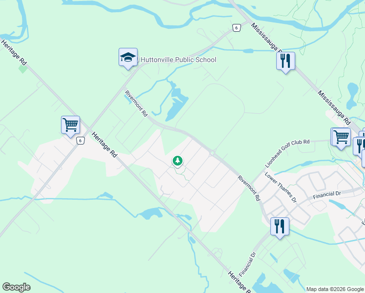map of restaurants, bars, coffee shops, grocery stores, and more near 14 Banner Elk Street in Brampton