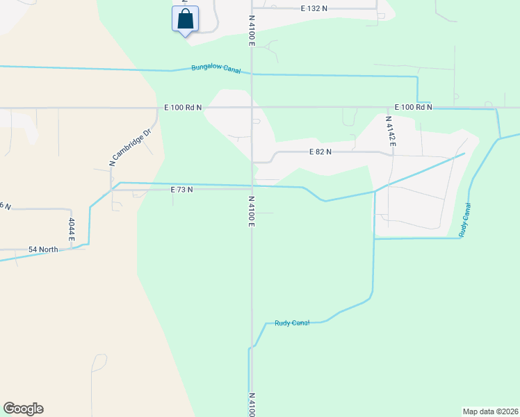 map of restaurants, bars, coffee shops, grocery stores, and more near 68 North 4100 East in Rigby