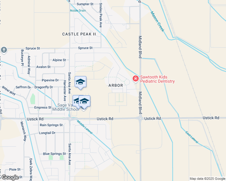 map of restaurants, bars, coffee shops, grocery stores, and more near 10186 Davies St in Nampa
