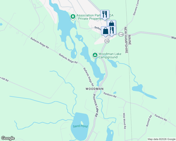 map of restaurants, bars, coffee shops, grocery stores, and more near 2-156 Ballards Ridge Road in Wakefield
