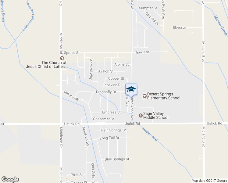 map of restaurants, bars, coffee shops, grocery stores, and more near Dragonfly Drive in Nampa