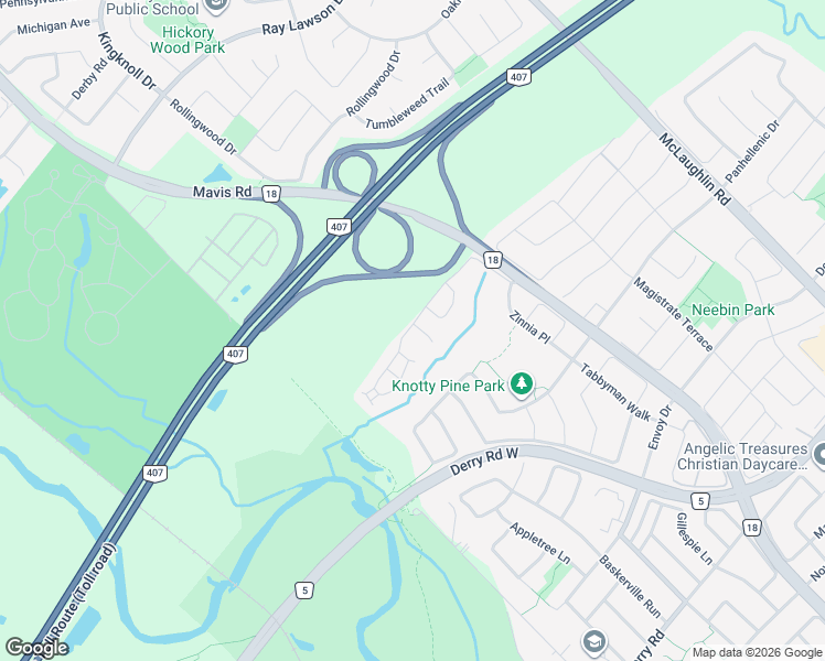 map of restaurants, bars, coffee shops, grocery stores, and more near 7360 Zinnia Place in Mississauga