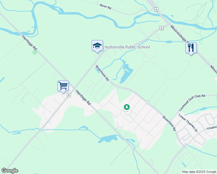 map of restaurants, bars, coffee shops, grocery stores, and more near 8911 Heritage Road in Brampton