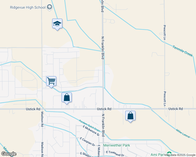 map of restaurants, bars, coffee shops, grocery stores, and more near 18296 North Franklin Boulevard in Nampa