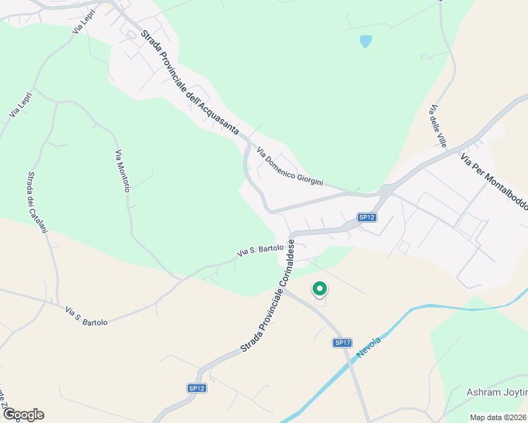 map of restaurants, bars, coffee shops, grocery stores, and more near 80 Viale della Murata in Corinaldo