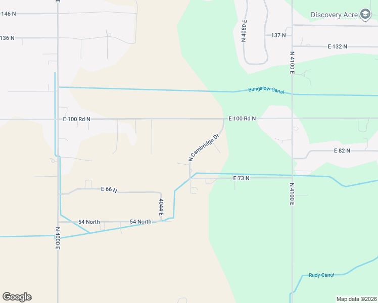 map of restaurants, bars, coffee shops, grocery stores, and more near 85 North Cambridge Drive in Rigby