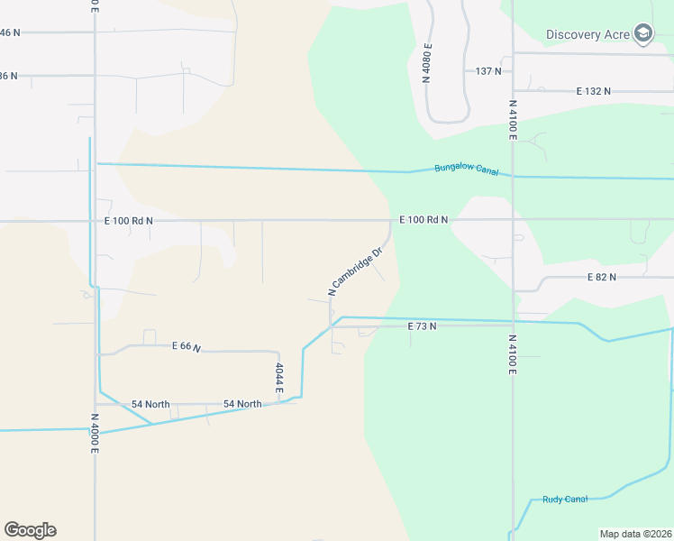 map of restaurants, bars, coffee shops, grocery stores, and more near 85 North Cambridge Drive in Rigby