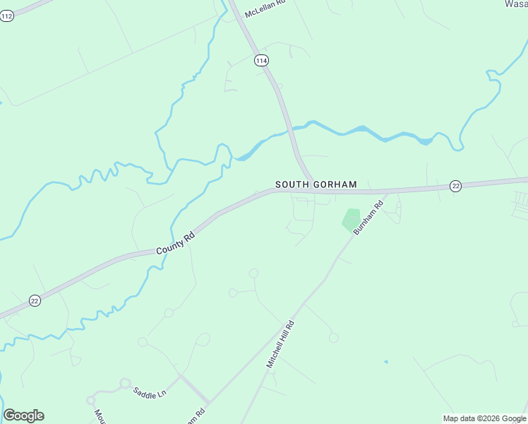 map of restaurants, bars, coffee shops, grocery stores, and more near 94 County Road in Gorham