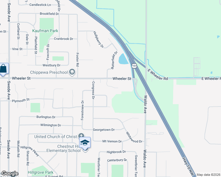 map of restaurants, bars, coffee shops, grocery stores, and more near 4617 Trotters Pointe Circle in Midland