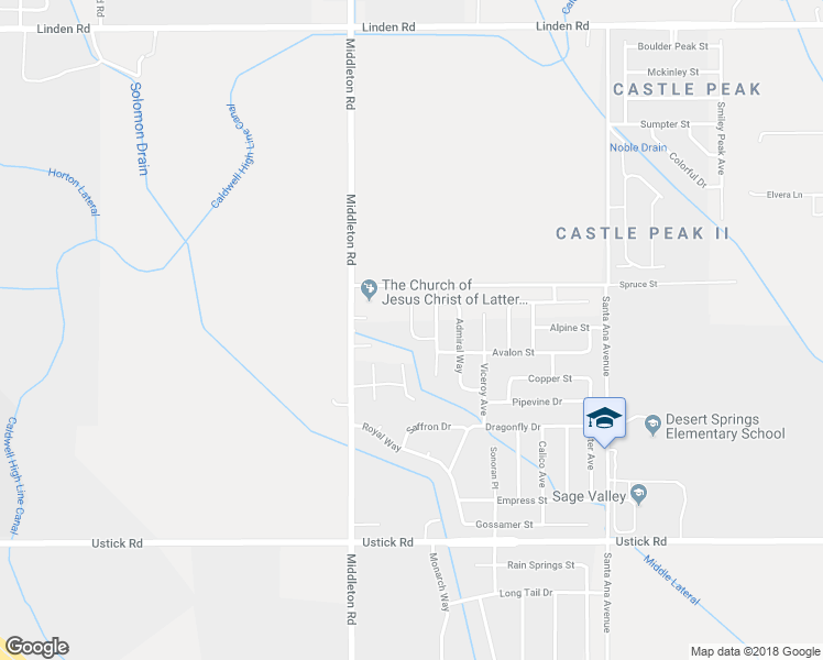map of restaurants, bars, coffee shops, grocery stores, and more near 18408 Avalon Place in Nampa