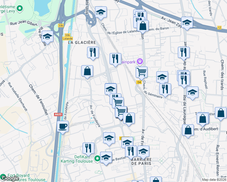 178 Avenue des États Unis, Toulouse MidiPyrénées Walk Score