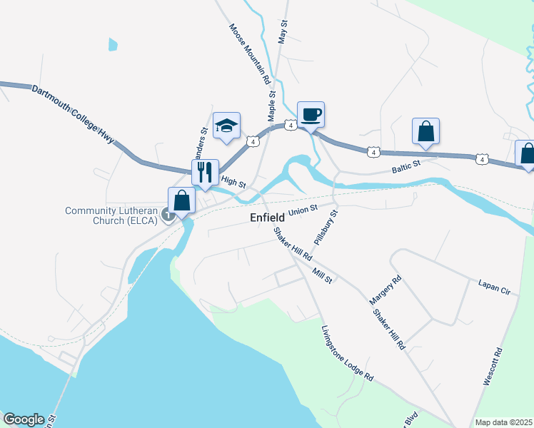 map of restaurants, bars, coffee shops, grocery stores, and more near in Enfield