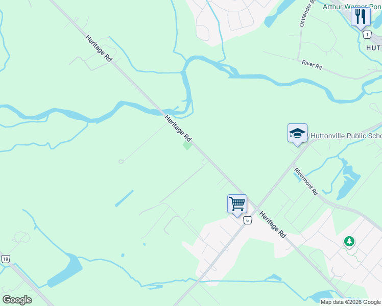 map of restaurants, bars, coffee shops, grocery stores, and more near 9182 Heritage Road in Brampton